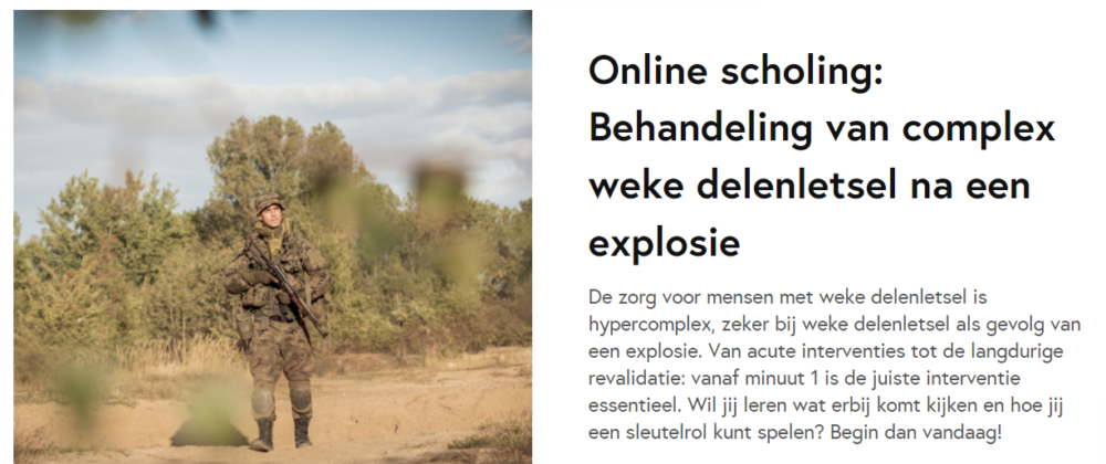 E-Learning behandeling van complex weke delenletsel na een explosie